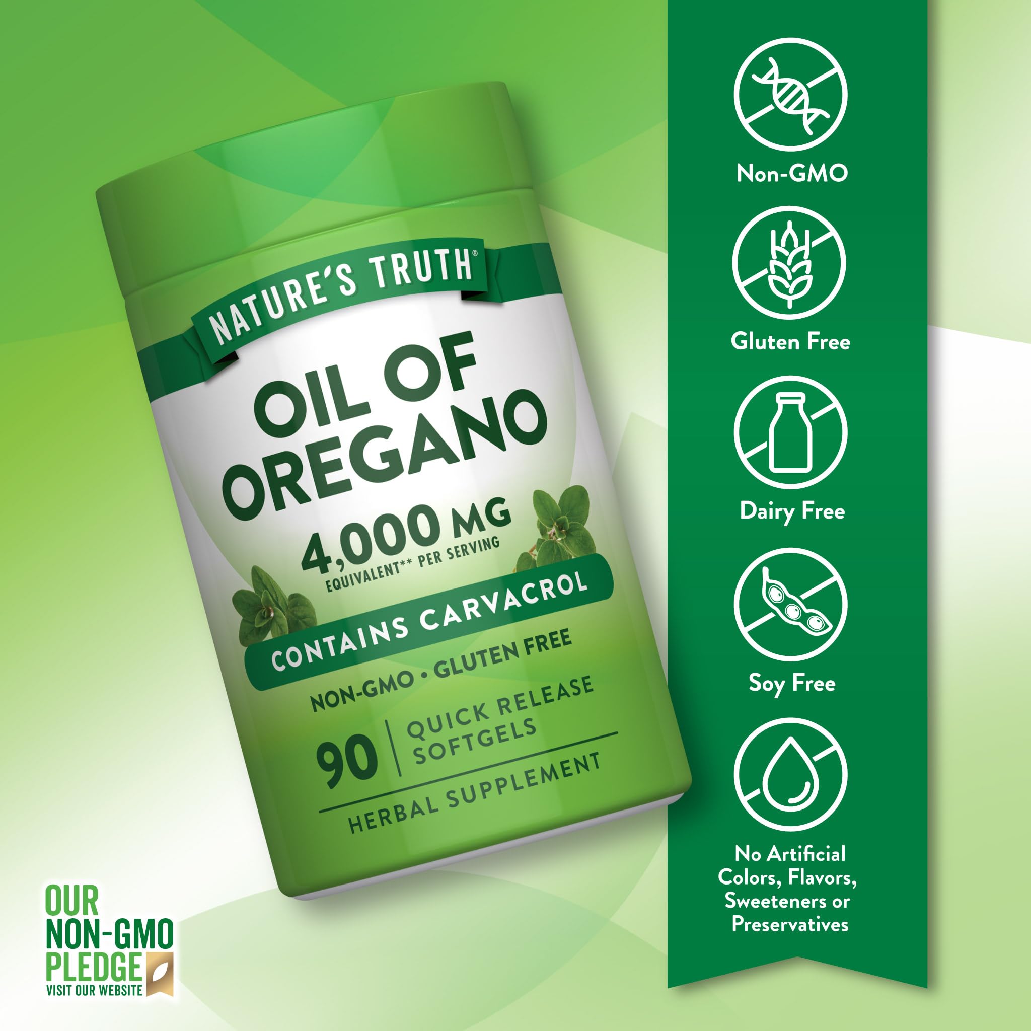 Nature's Truth Oregano Oil Softgels | 90 Pills | Contains Carvacrol — Amazon image 3