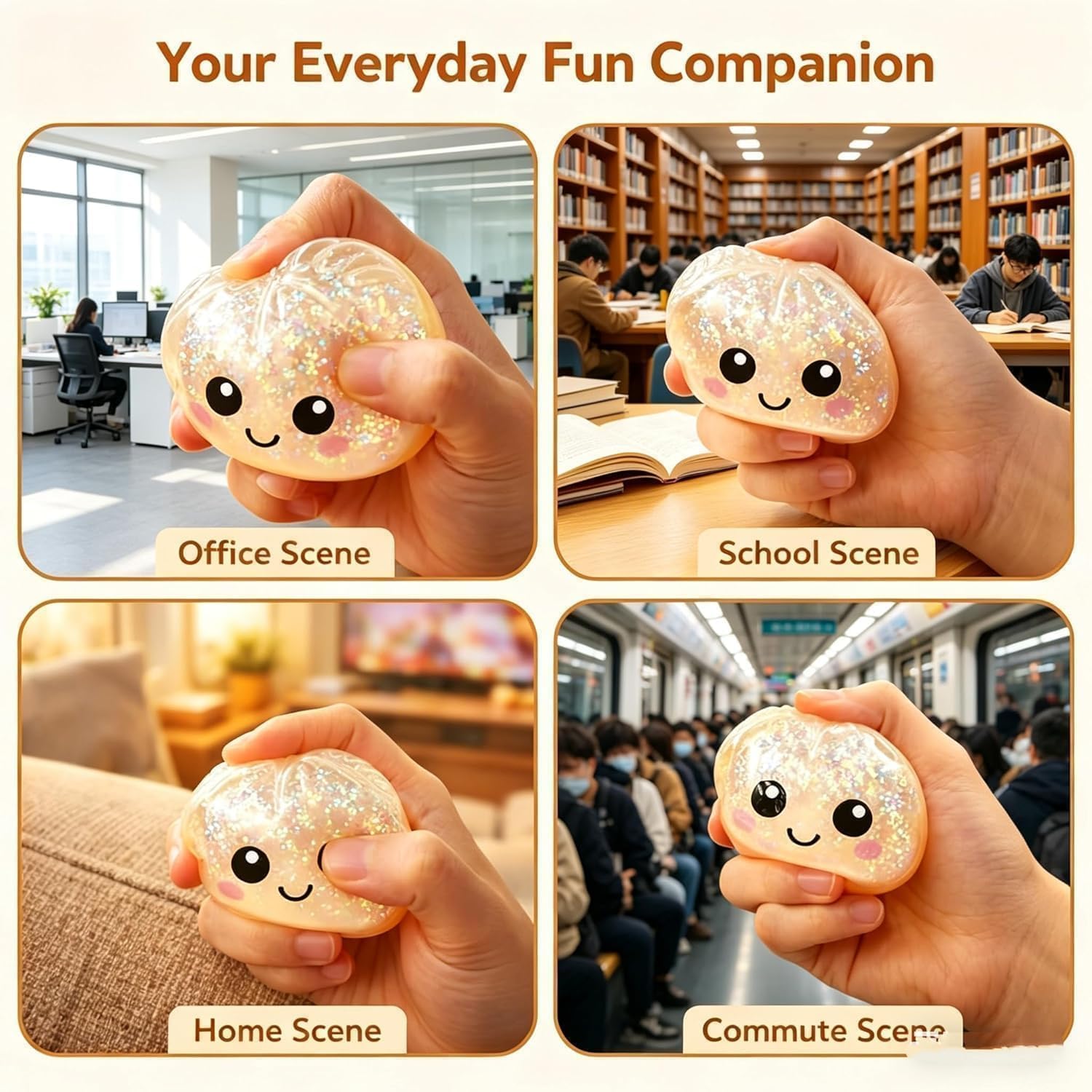 DaMpLiNg Squisy Ball | DaMpLiNg Squishy Mystery Box | Cute Big DaMpLiNg Stress Ball | Fidget Sensory Toy for Adults Anxiety Relief (DD1) image 3