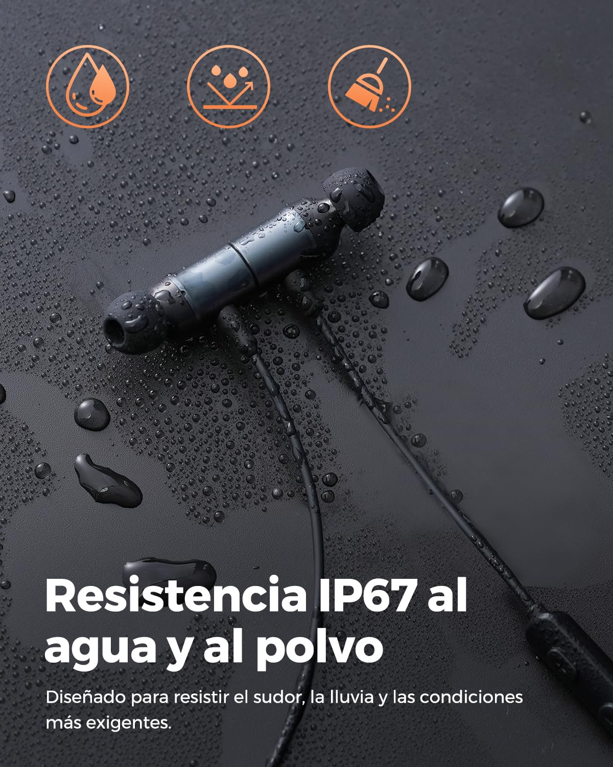 truefree HD-200 Auriculares Inalámbricos Deportivos In-Ear, IP67, 20H | Bluetooth 6.0 Neckband con Micrófono y Control de Cable, Cancelación de Ruido AI, Sonido 360 y Auriculares Magnéticos