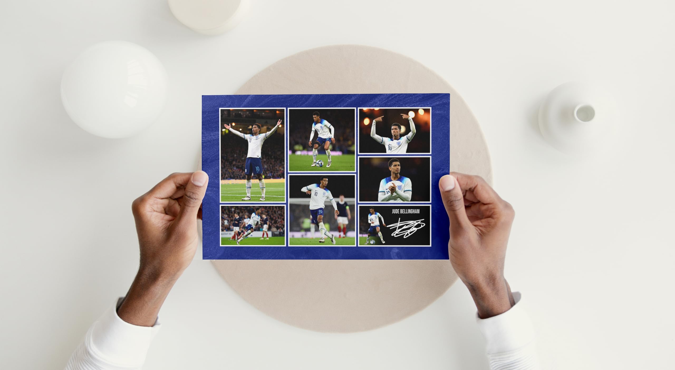 RJR PRINTS Jude Bellingham - England Signed 12x8 Inch Montage Photo Print Pre Printed Signature Autograph Football Gift - Image 4