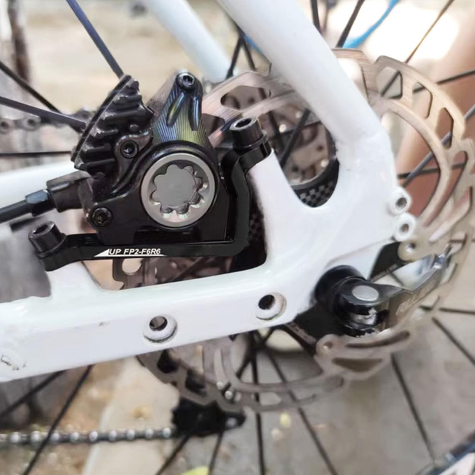 JAOCDOEN Disc Brake Adapter 160mm Cycle Aluminium Alloy Post Mount to Flat Mount Front Rear Caliper Rotor Bracket Converter