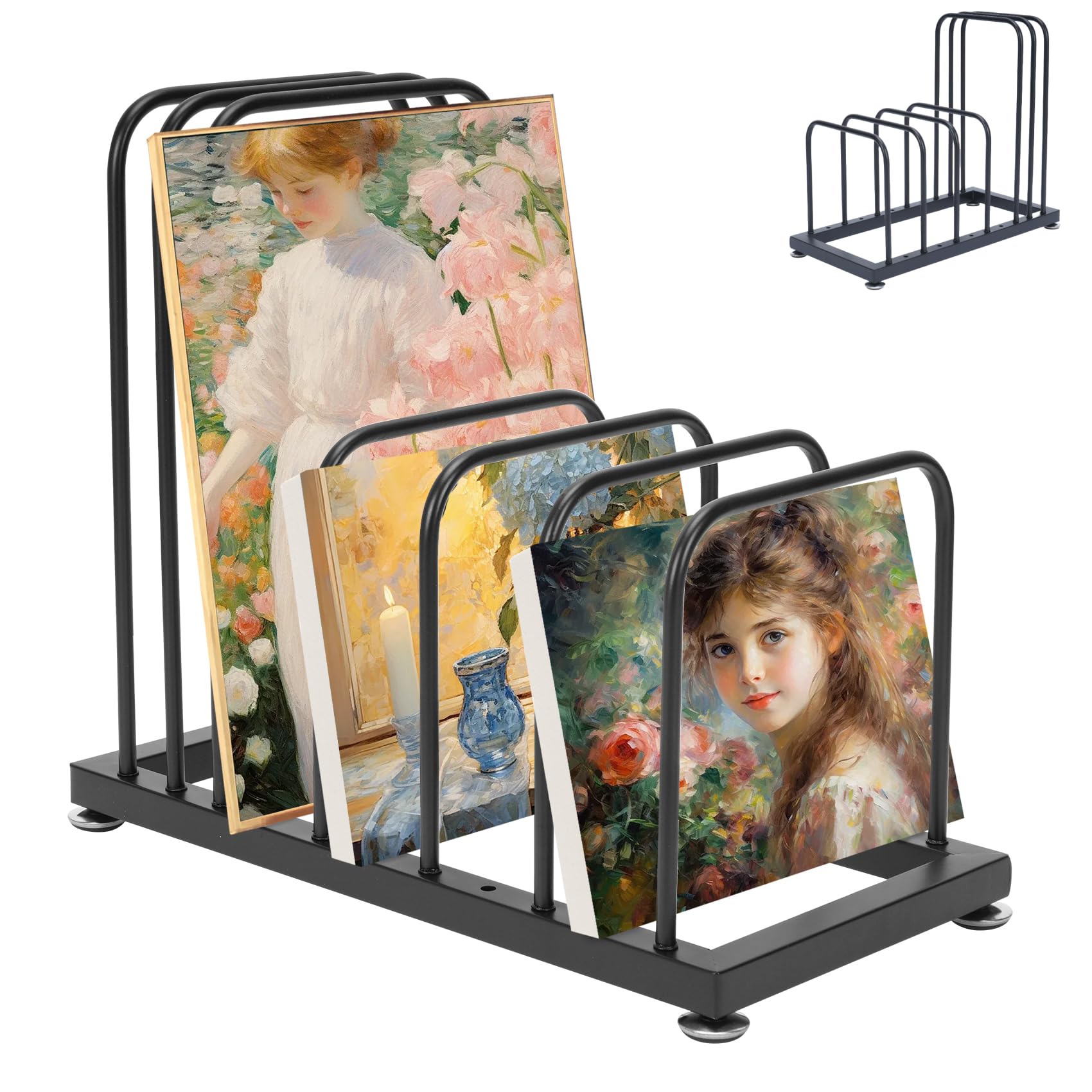 Adjustable Metal Artwork Display Lukar Art Canvas Storage Rack With ...