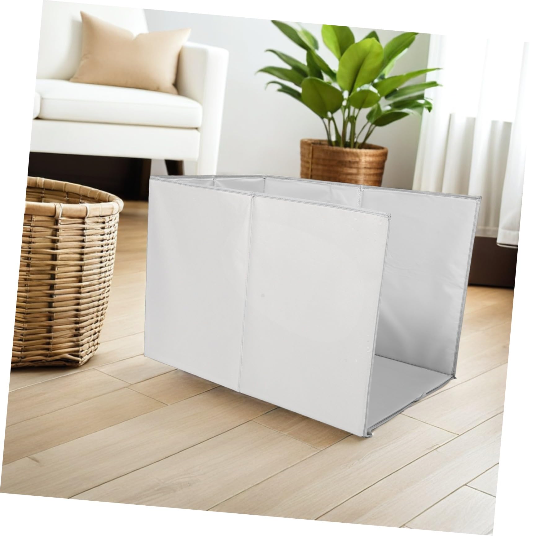 DECHOUS Spritzschutz für Katzentoilette 62x43cm Faltbare Urinbarriere aus Kunststoff Dreiseitige Abdeckung für Innenbereich und Katzenstreu Schutz