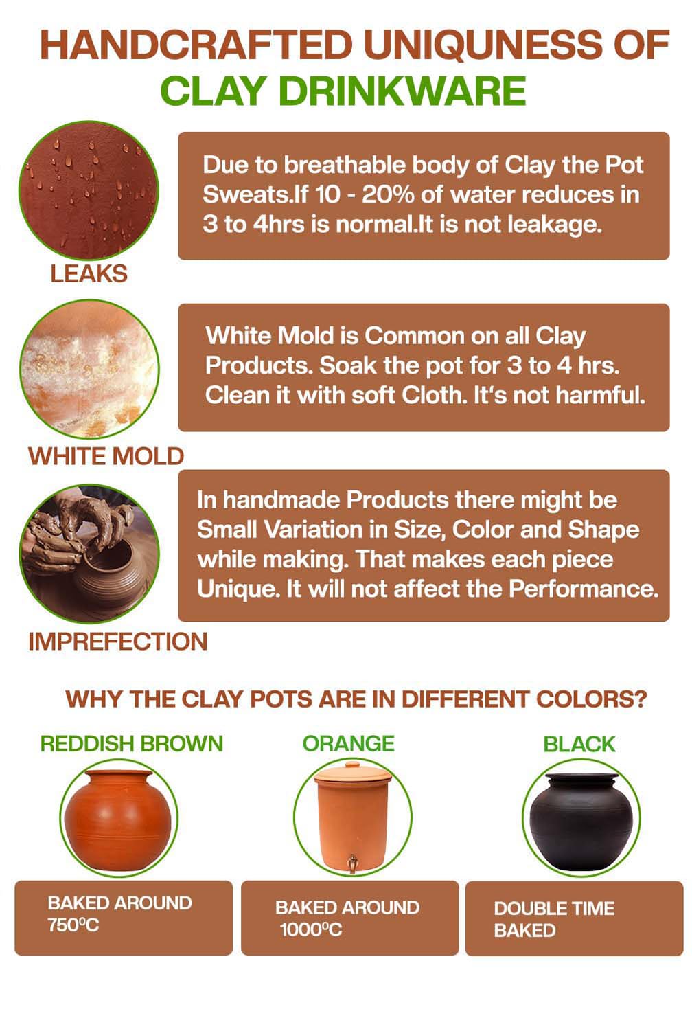 Village Decor Terracotta Water Jugs (3 Litre) - Image 9 thumbnail