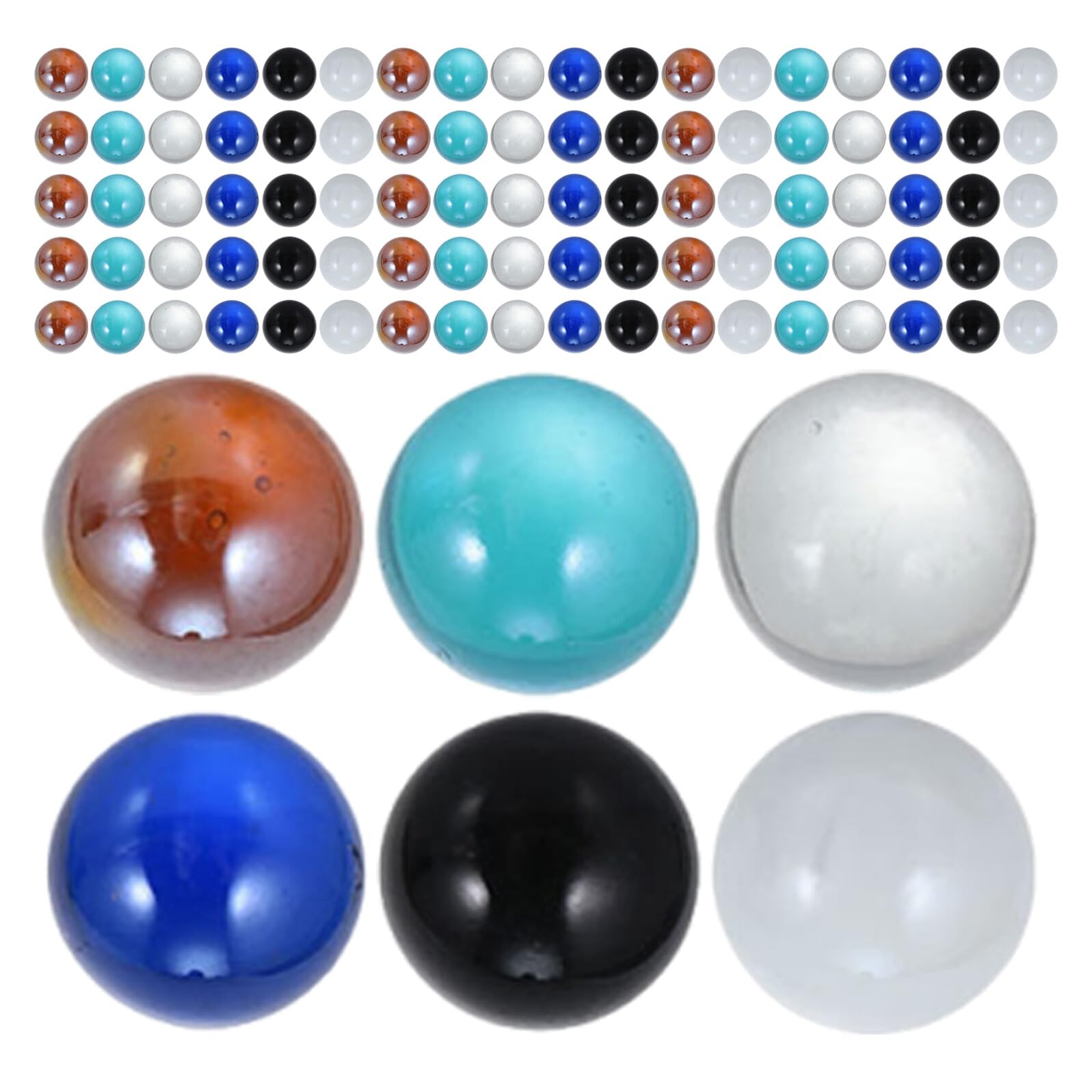 Ciieeo 150pièces Billes de Verre Colorées Perles Décoratives pour Aquariums Vases et Centres de Table