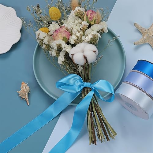 Miniatura 3 de WHZKCYH Cinta de satén azul de 1 pulgada para ramo de flores, envoltura de regalos, invitaciones de boda, decoración de fiesta de cumpleaños, lazo