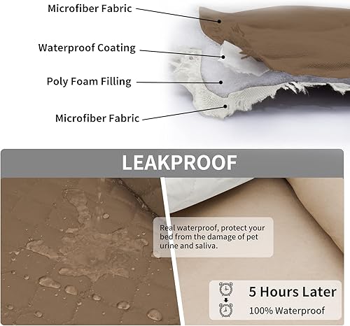 Miniatura 3 de Easy-Going Funda de cama 100% impermeable para perro, reversible, a prueba de fugas, lavable, protector de muebles para mascotas, niños, perros y