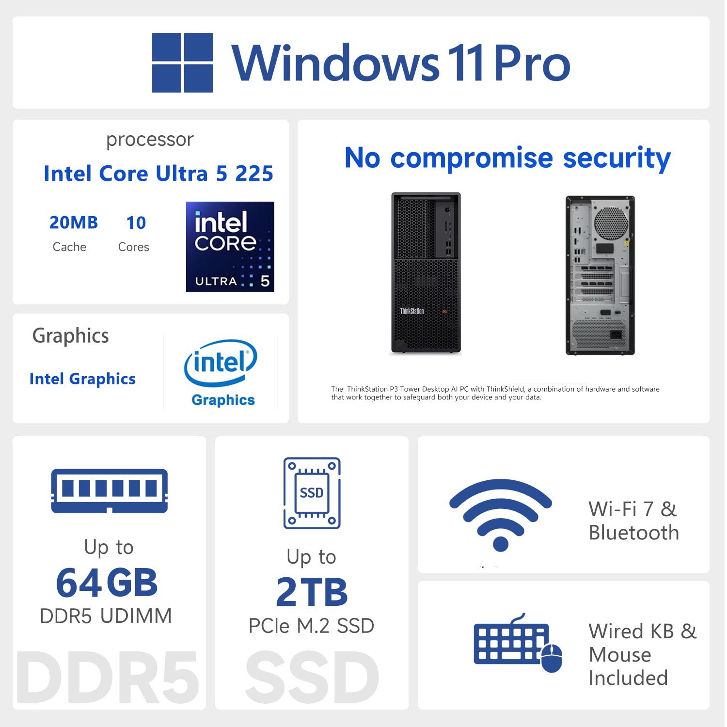 Amazon.co.jp: Lenovo ThinkStation P3 Tower デスクトップ AI PC