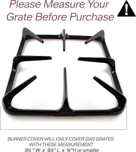 Miniatura 3 de Reston Lloyd Protectores para quemadores de gas, de horno, cuadrados., acero inoxidable (Stainless Look)