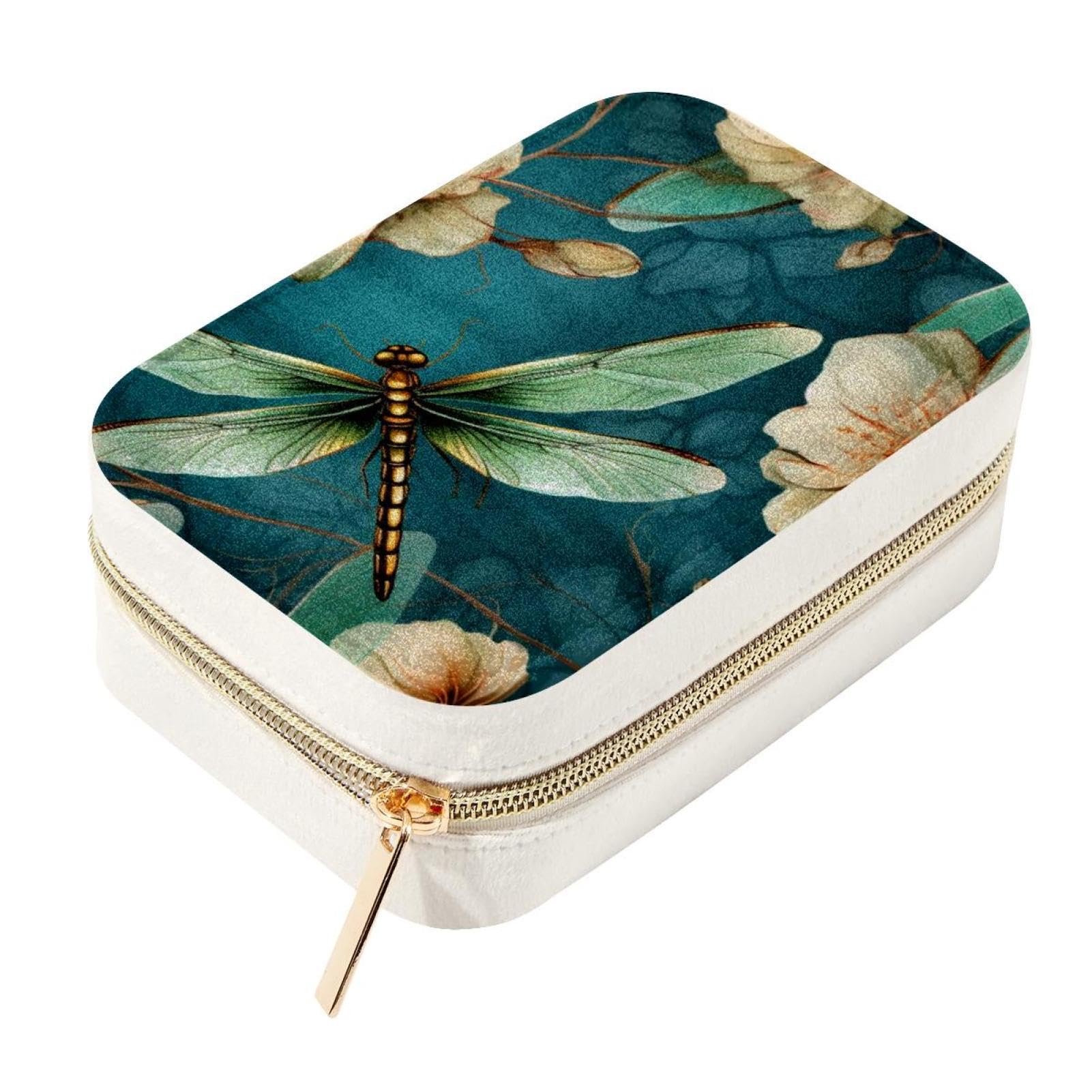 Boîte à bijoux libellule élégante : coffret de rangement haut de gamme pour bracelets