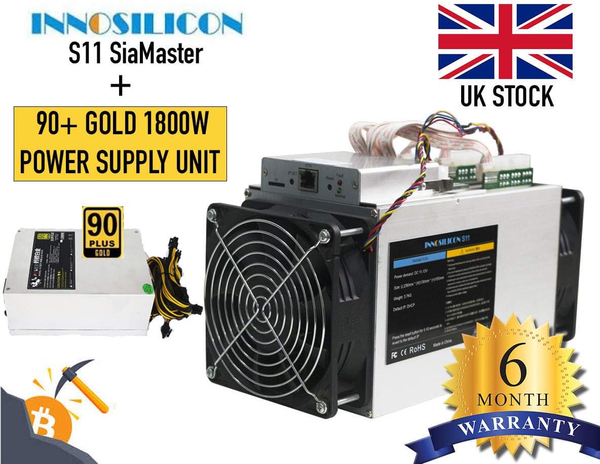Innosilicon S11 SiaMaster 3.83TH/s Blake 2b Miner with Power Supply
