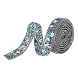 PH PandaHall Crystal Rhinestone Ribbon, 1 Yard 0.6 Inch Diamond Sparkling Bling Ribbons Rhinestone Ribbon for DIY Wedding Bridal Dress Shoes Phone Decor, Gunmetal