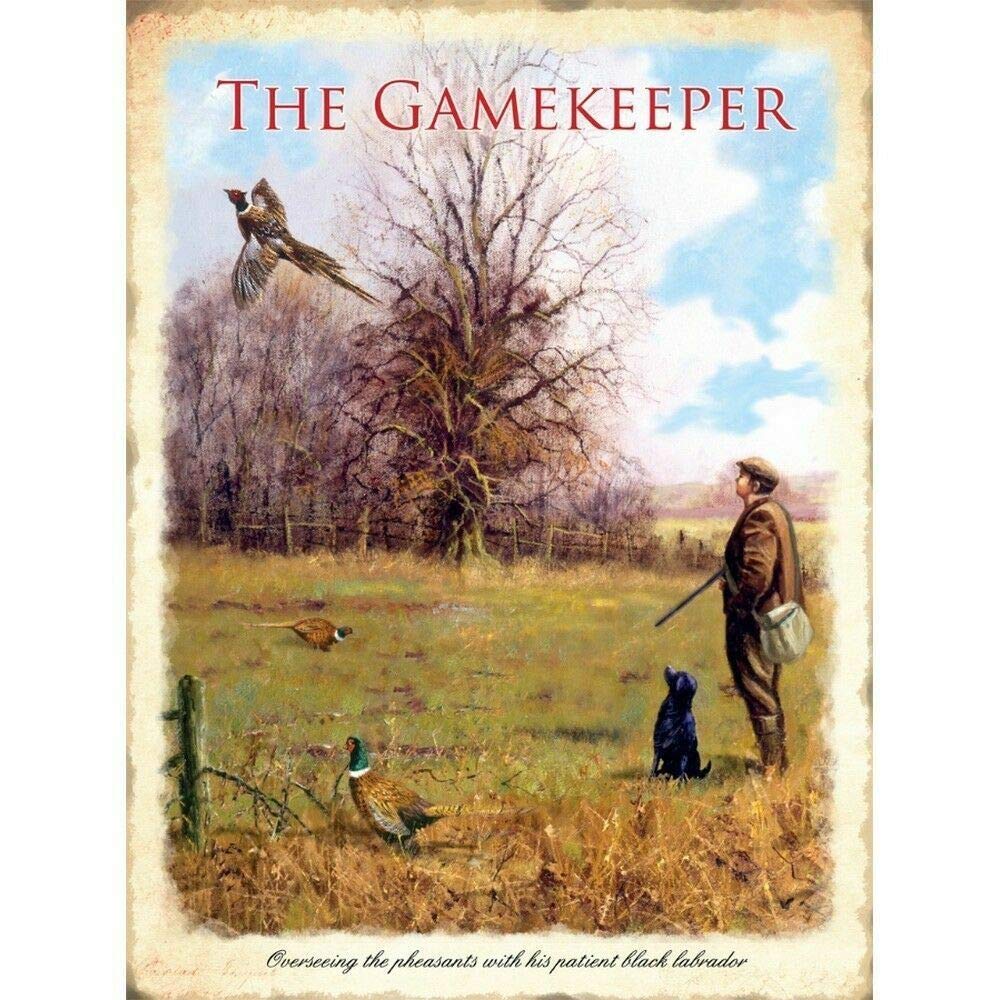 Kueprae A259 The Gamekeeper Metal Wall Sign Metal Plaque Wall Decor 8X12 Inch