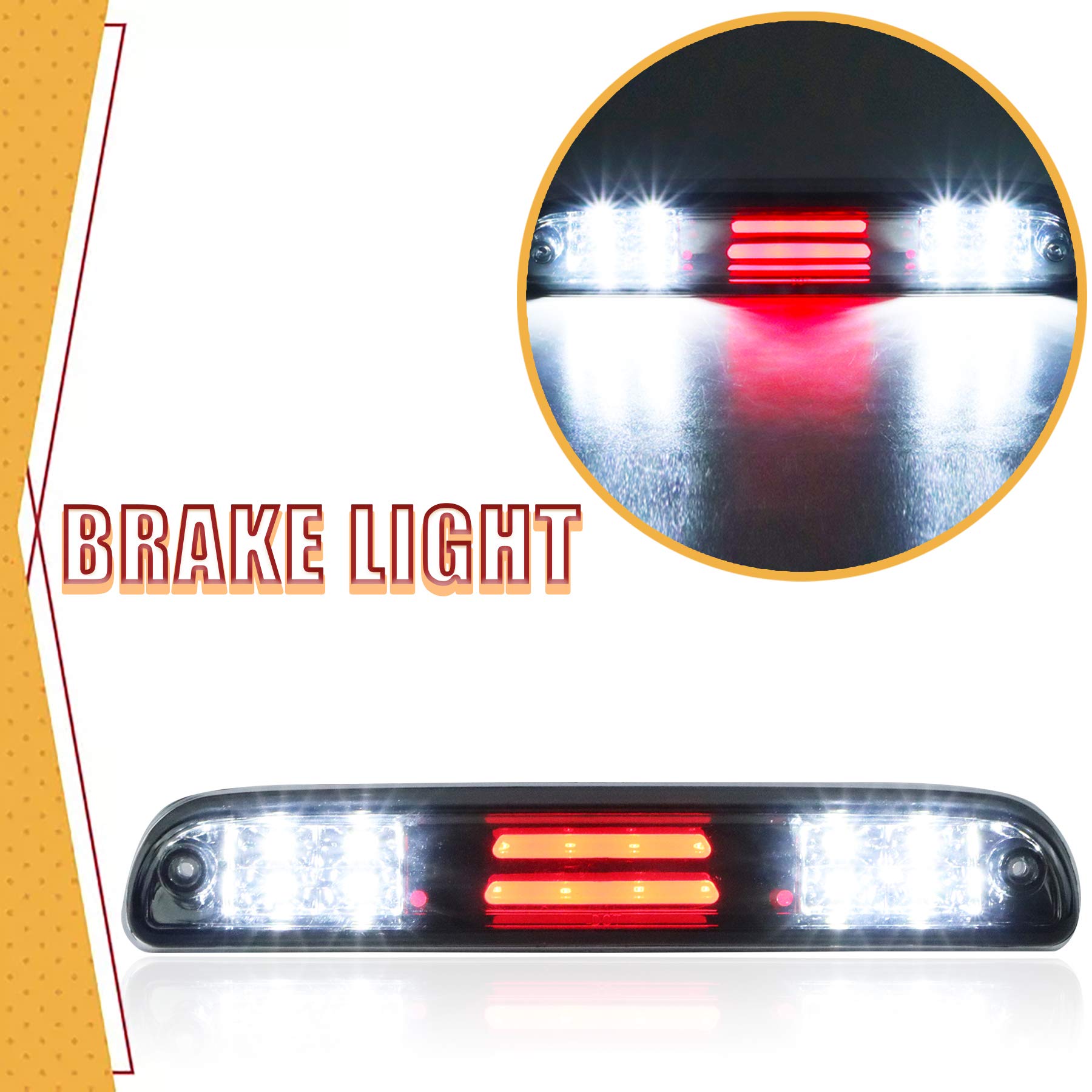 LESAUCE 3rd Third Brake Light, High Mount Stop Light Cargo