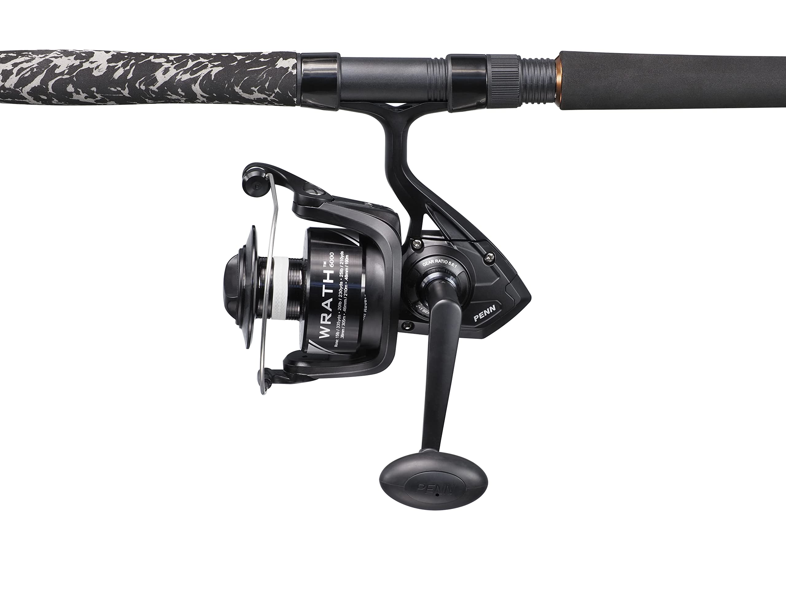 PENN Combo Legion Cat Bronze Vertical – Ensemble canne et moulinet idéal pour le silure, conçu pour le jigging vertical à partir d'un bateau avec un leurre ou un appât, bon rapport qualité-prix