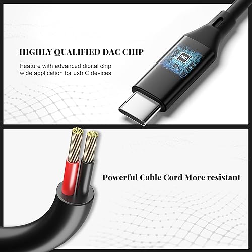 Miniatura 5 de Auriculares USB C, auriculares tipo C, para Samsung S24S24 PlusS24 Ultra auriculares con cable con micrófono estéreo de volumen de control