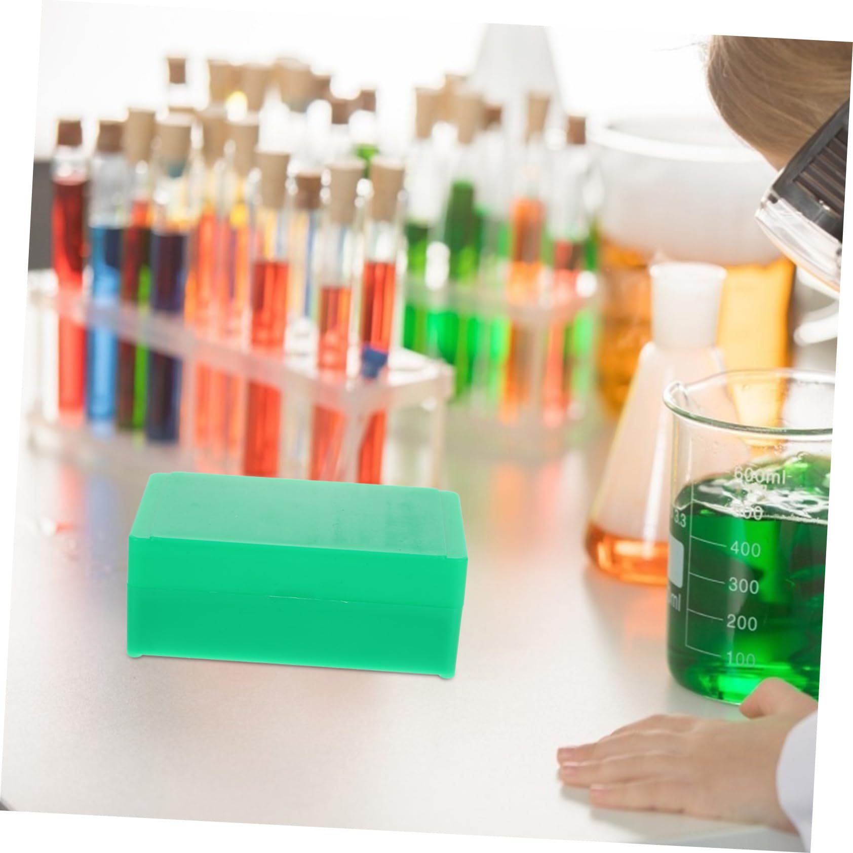 Veemoon Microscope Slide Organizers 10pcs Lab Box Storage Case for Microscope Slides