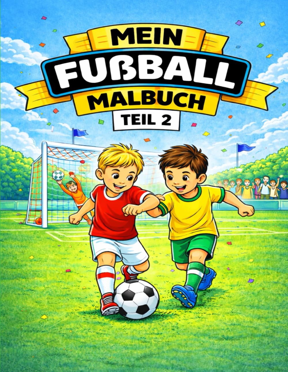 Mein großes Fußball Malbuch Teil 2: Noch mehr Fußballspaß zum Ausmalen für Kinder