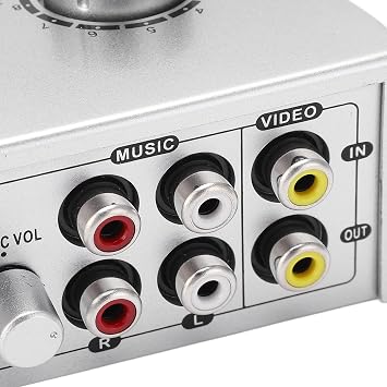 Karaoke Mixer Dual Mic Inputs Echo Delay Stereo Metal
