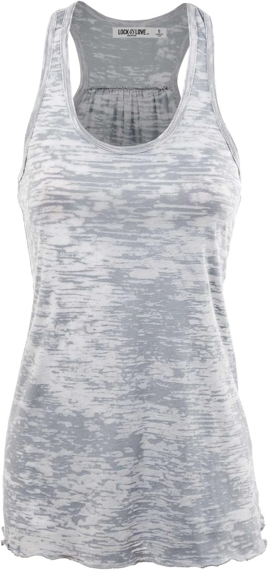 Lock and Love Women's Sleeveless All-Purpose Racerback Tank top-Made in U.S.A.