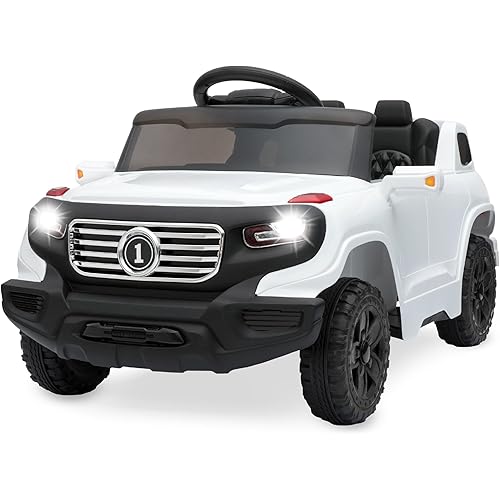 Best Choice Products Kids 6V Ride On Truck w/Parent Remote Control, 3 Speeds, LED Lights, White