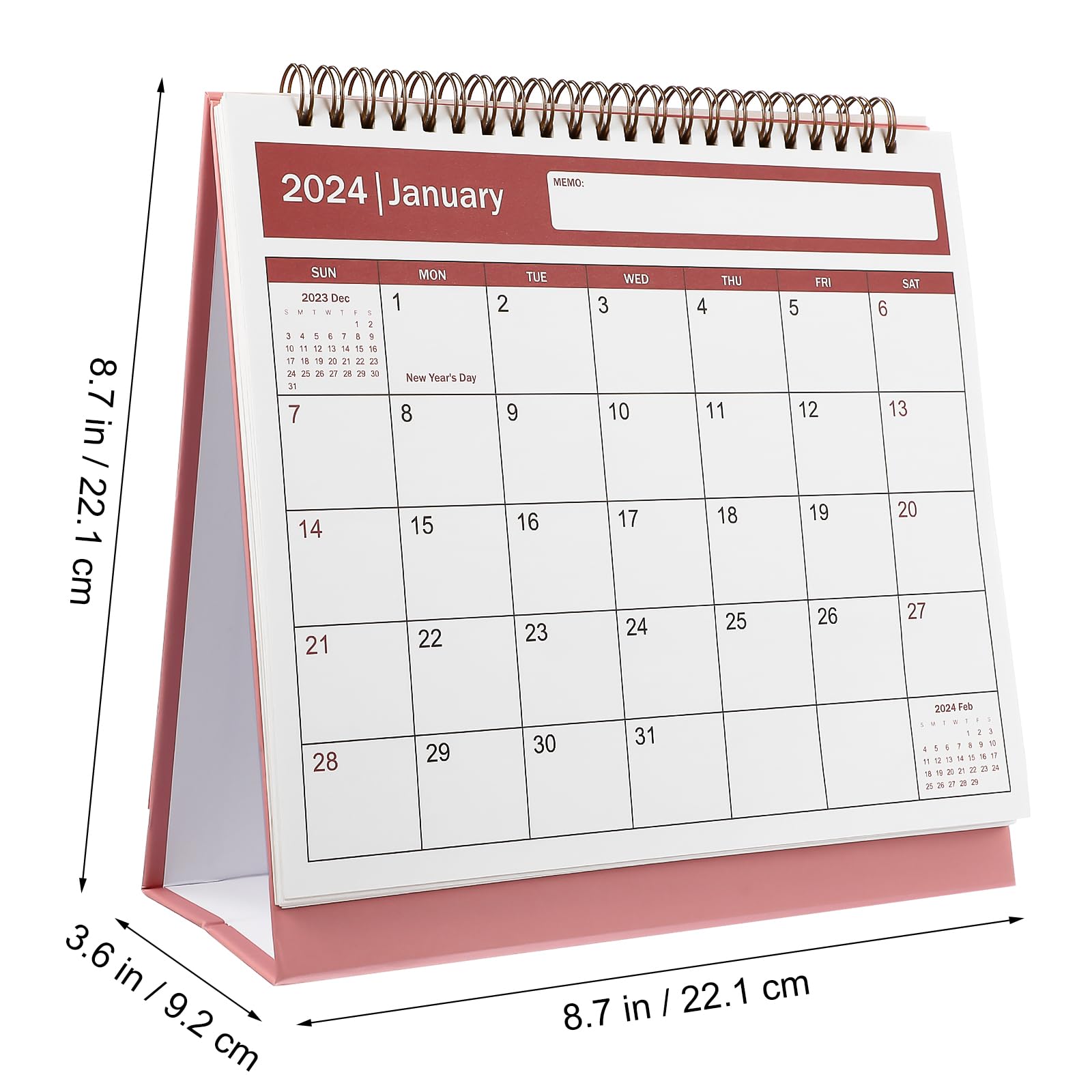 Aazon.co : NUOBESTY Desk Calendar, 2025-2026 18 Onths English