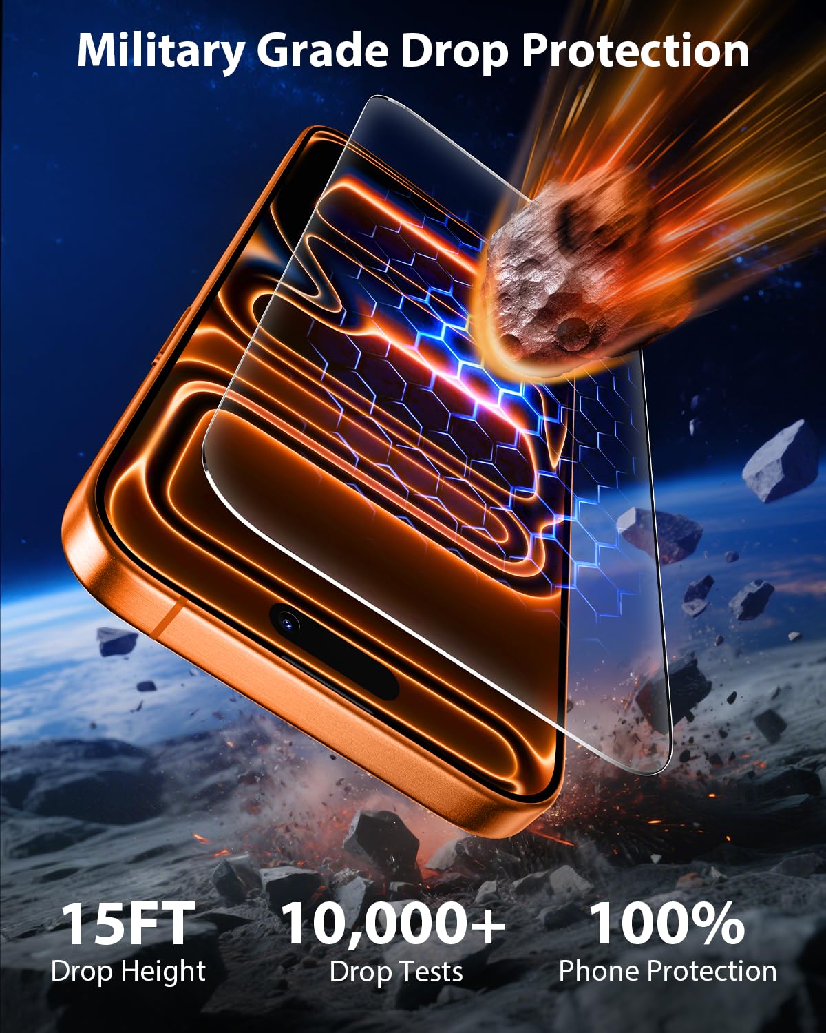 Mkeke 3 Pack Screen Protector for iPhone 17 Pro Max 6.9"，[9H+ Tempered Glass] [Easy Installation Frame][Military-Grade Drop Protection] HD Clear, Anti-Scratch, Bubble Free - 3