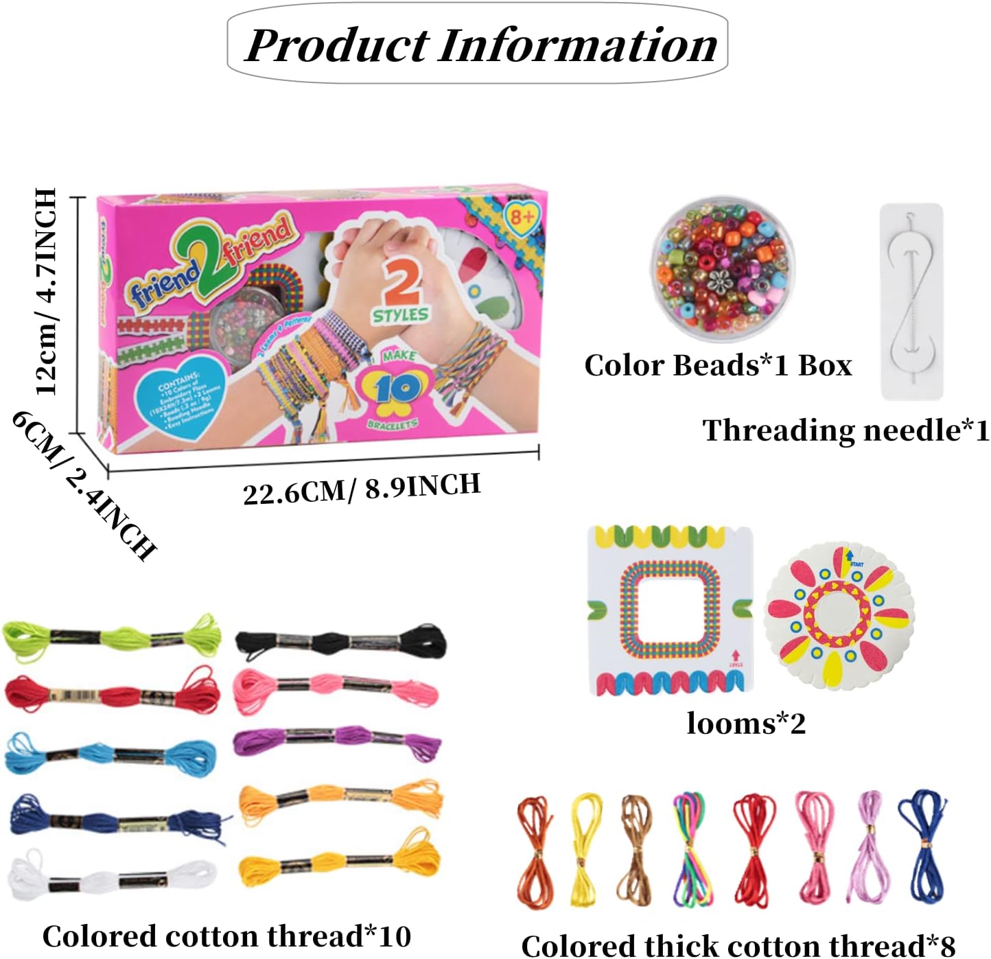 DIY Bracelet Making, Girls Toy Bracelet Craft Kit, Friendship Bracelet