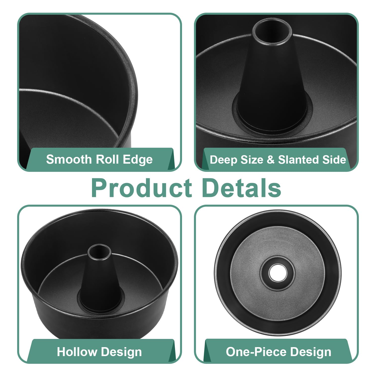 HaWare Molde para tartas de anillo, molde redondo de acero inoxidable antiadherente grande de 10 pulgadas para hornear, molde de pastel estriado de cumpleaños, diseño hueco, saludable y no tóxico, se