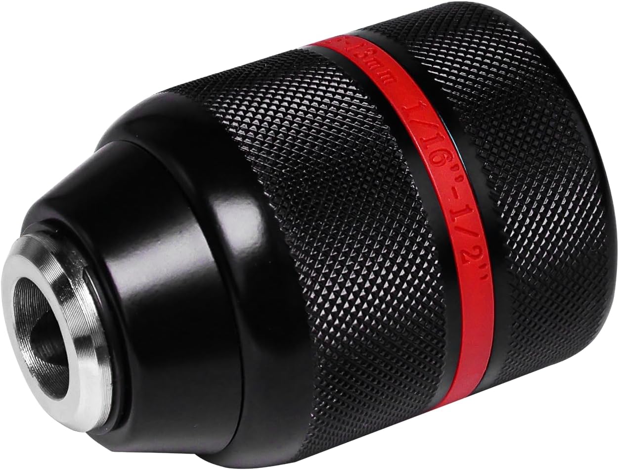 Keyless Drill Chuck 1/2" 20UNF for Milwaukee – 1.5-13mm Self-Tightening Quick Change Chuck, Fits M18/M12 Drills & Impact Drivers, Alloy Steel Construction