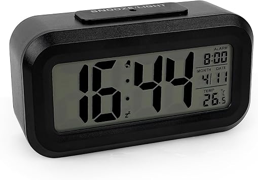 Digital Alarm Clock LED Display with Temperature Big LCD Digit