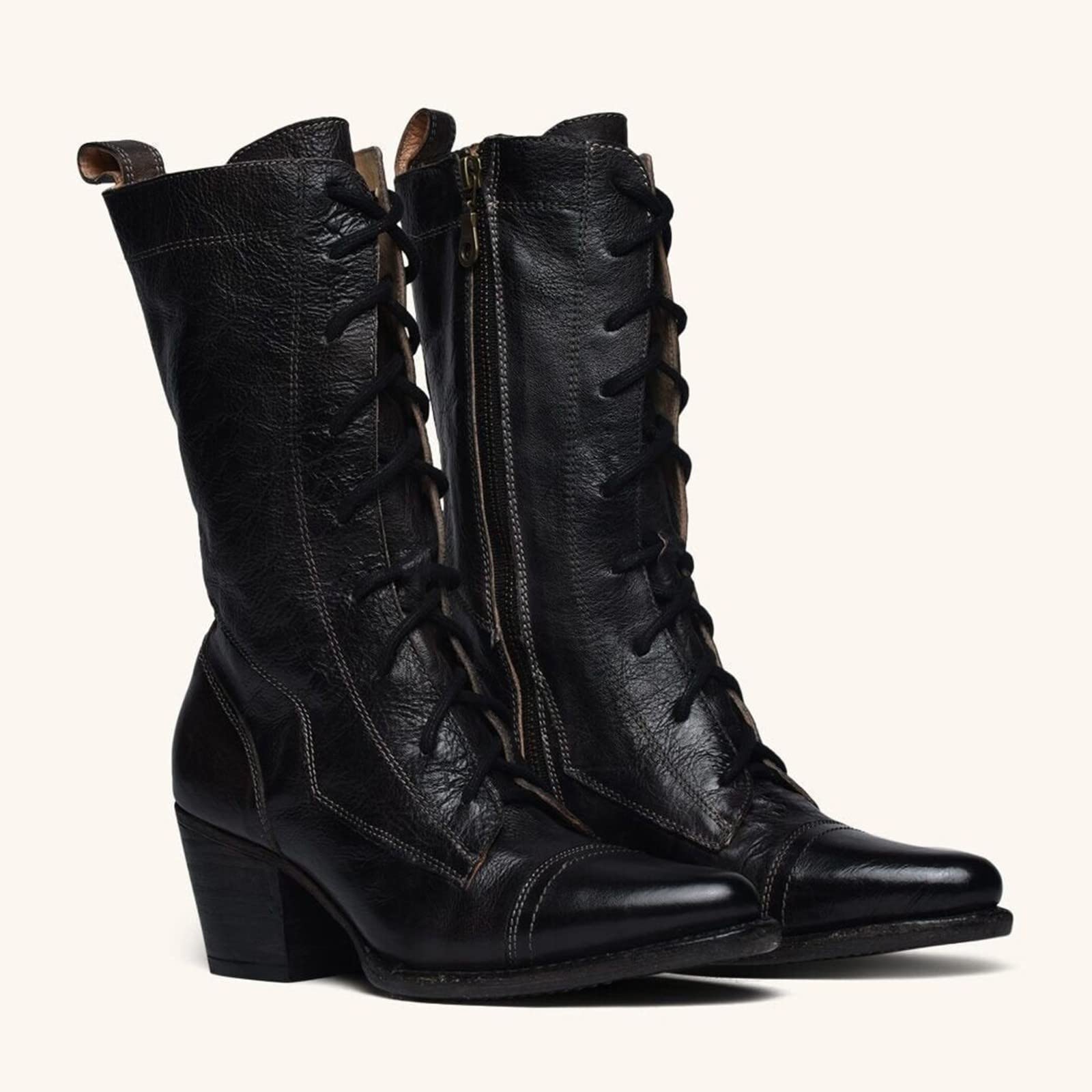 Stivali Curvy Stivaletti Bassi con Cerniera Esterna Donna Stivaletti Donna con Tacco Largo Stivali Donna Stivali Alti Donna Stivaletti Donna Stivaletti Donna Tacco 12