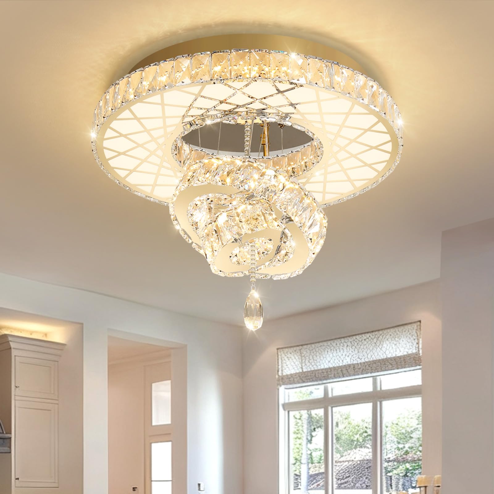 HAIXIANG LED Chandelier Modern Ceiling Dimmable Light Fixture