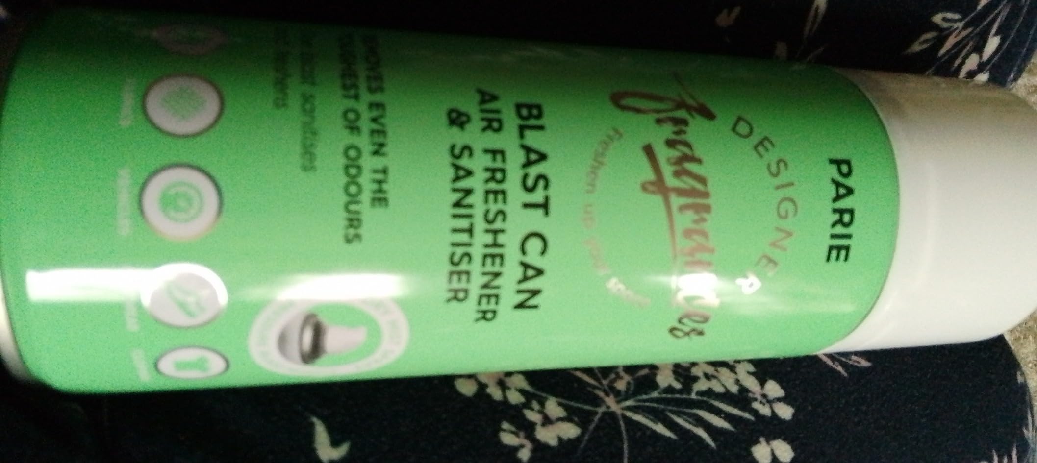 Designer Fragrances Parie Blast Can Air Freshener & Sanitiser, Use in