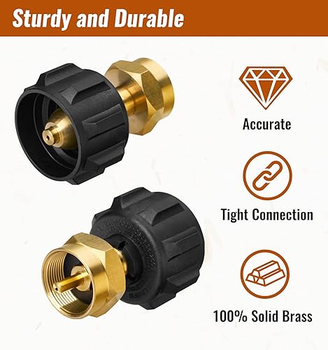 Miniatura 4 de Adaptador de recarga de propano, llena botellas de 1 libra de tanque de 20 libras, se adapta al tanque de propano QCC1tipo 1 y conector desechable