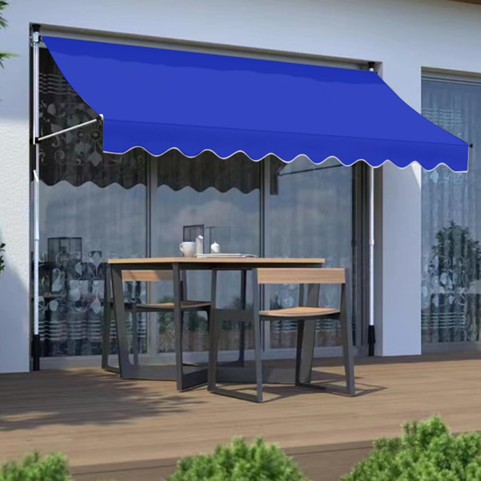 Auvent rétractable imperméable 300 cm abri extérieur réglable de fenêtre