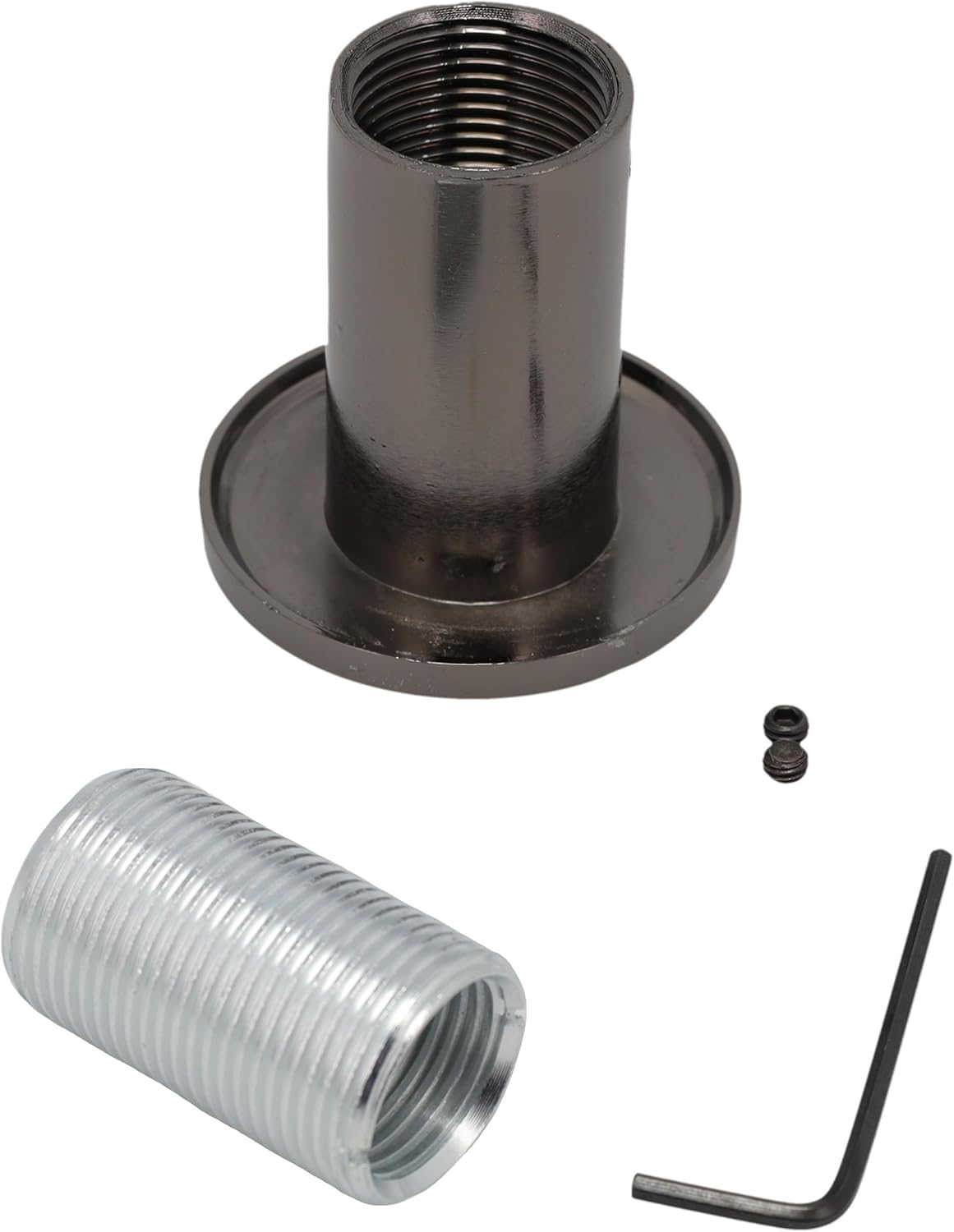 Supplying Demand UCVR-PWT Fireplace Fire Pit | Universal Flange-Pewter with Threaded Bushing and Hex Wrench