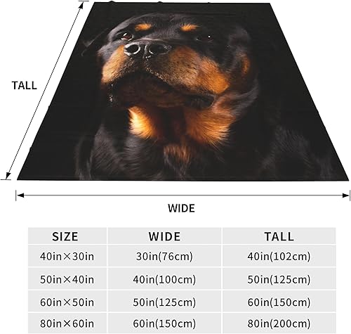 Miniatura 2 de Rottweiler - Manta de franela con dije de perro, silenciosa, de forro polar, edredón de franela para habitación del bebé, ropa de cama de felpa