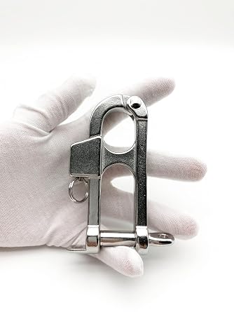 Quick Release Snap Shackle – 316 Stainless Steel Shackle for Emergency Break Away, Fixed Bail Snap Shackle for Sailing, Camping, Gym, Pet, Surfing, Diving, Fishing, etc.