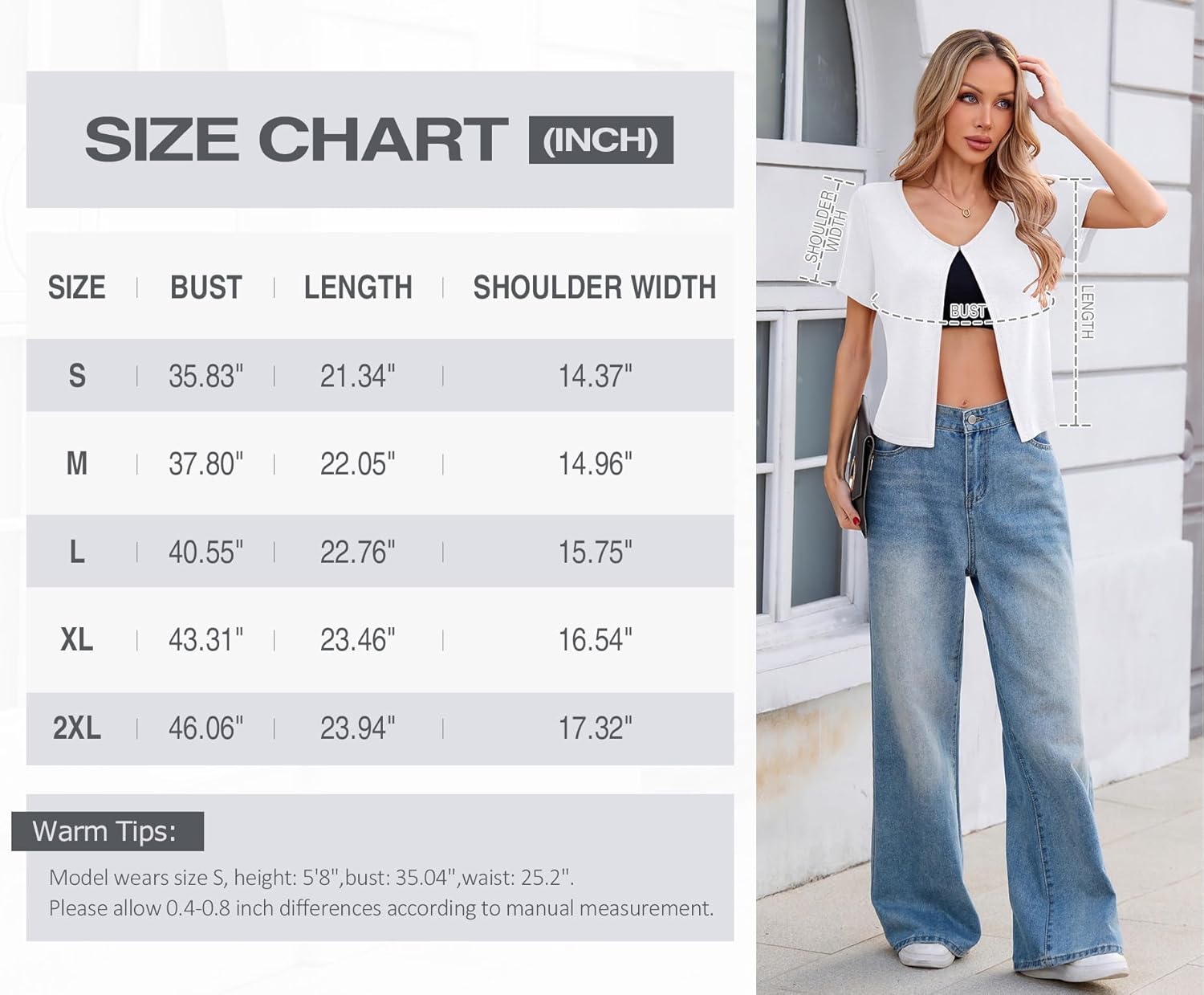 SUEANI Women's Shrugs Short Sleeve Hook Closure Lightweight Open Front Cardigan for Dress - Image 7