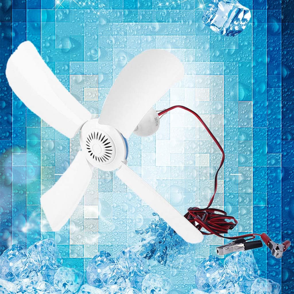 12V Battery Powered Ceiling Canopy Fan 16”/31.5” Hanging Camping Tent Hanger Fan For Outdoor Barbecue Home Dormitory