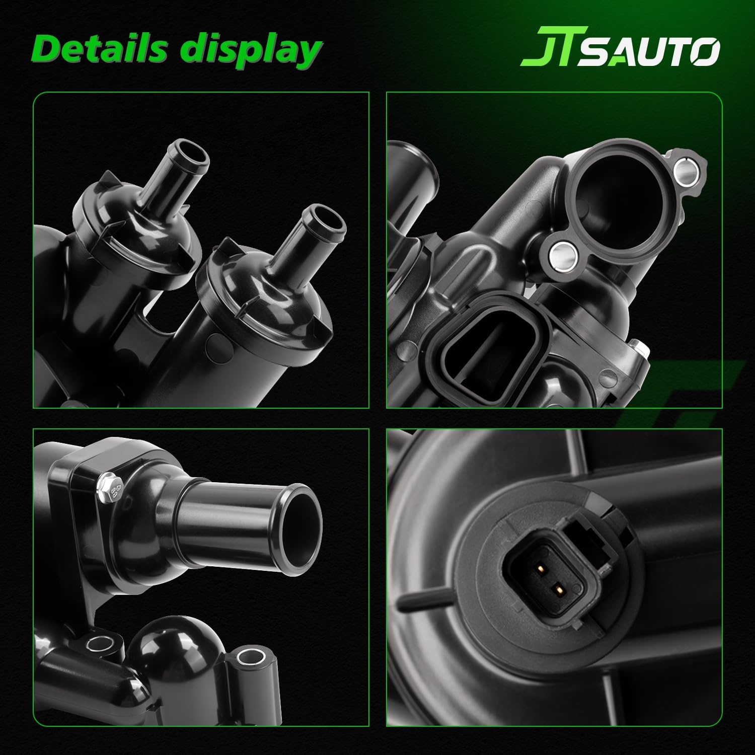 Upgrade Jounrey/Compass/Patriot Engine Coolant Thermostat Housing Assembly Kit Compatible with 2007-2017 Patriot/Compass | 2009-2020 Journey | 2007-2009 Caliber & More Replaces 902-319, 68003582AB