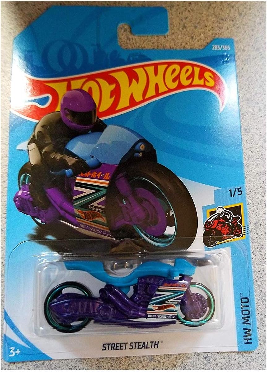 Mattel 2018 Hw Moto - Street Stealth (Light Blue/Purple) 283/365