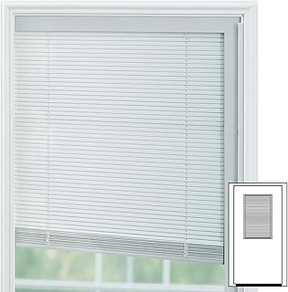 24 x 38 Inch Door Blinds for Raised Frame Window with Double-Pane Glass White Entry Door Blind Shade Window Glass Insert for Home Indoor Easy to Install Use Maintain