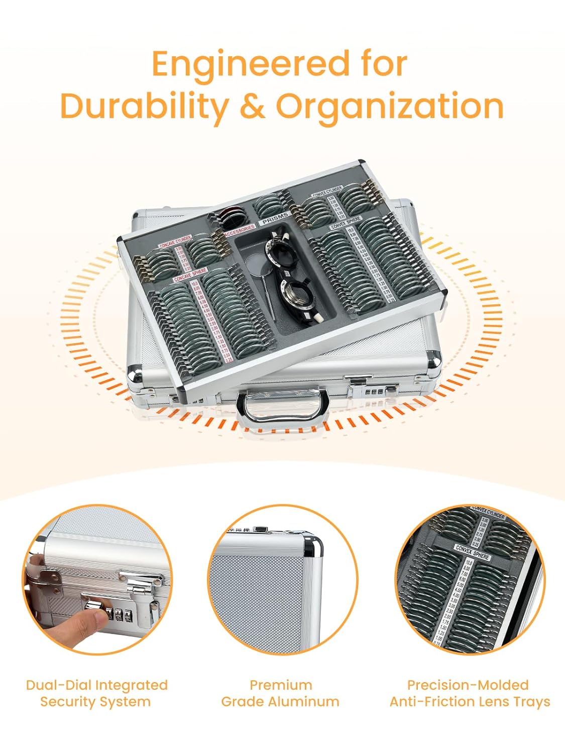 104 Trial Lens Set Optometry Equipment Optical Trial Lens Set Case Free Trial Frame JS-104