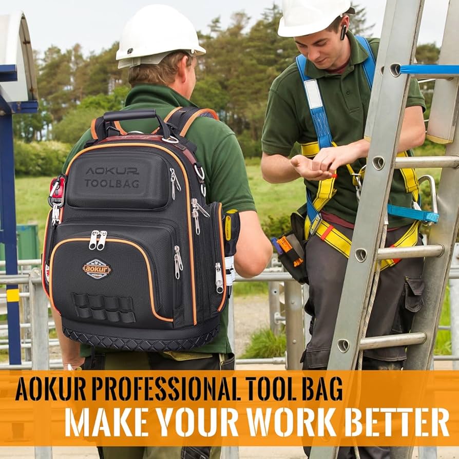 Ergonomic Design Tool Backpack Heavy Duty with Tool Pad