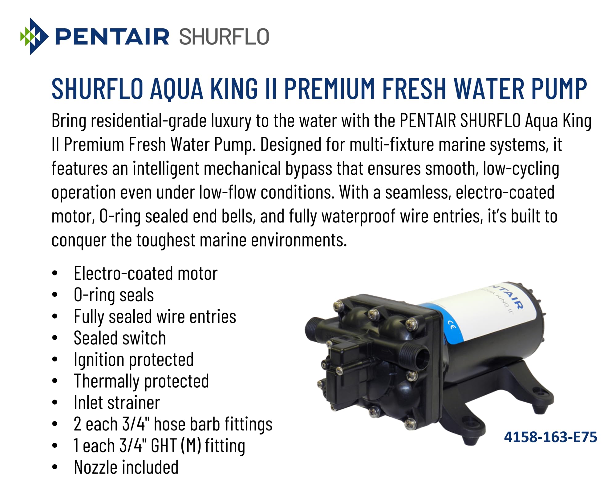 Amazon.co.jp: Shurflo Aqua King Ii 5.0 Fresh Water Pump44; 24v