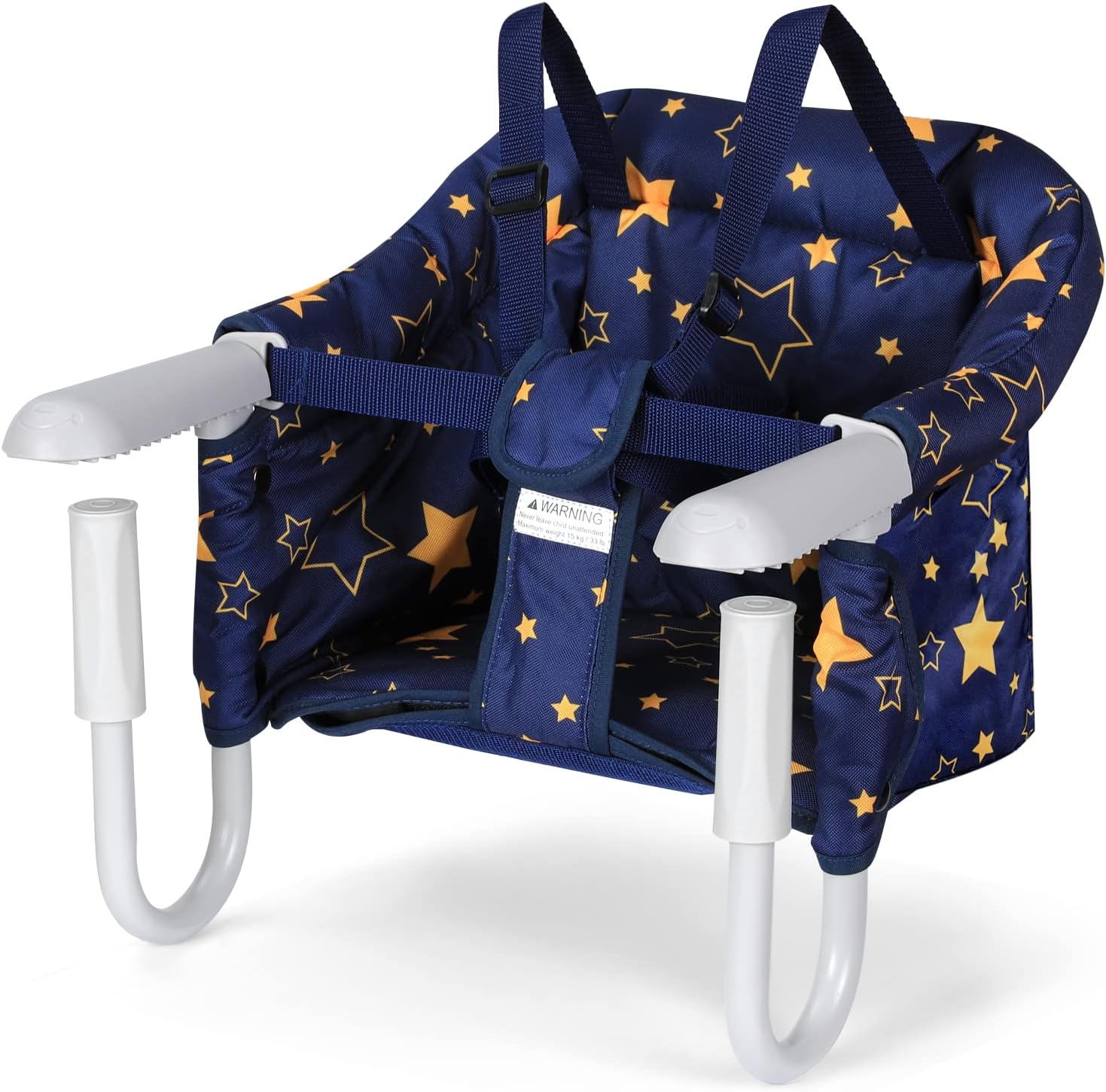 Hook On Chair, Folding Fast Table Chair with Storage Bag, Washable Clip-On High Chair for Babies and Toddlers, Portable Baby Feeding Seat Attach to Table for Home and Travel, Navy