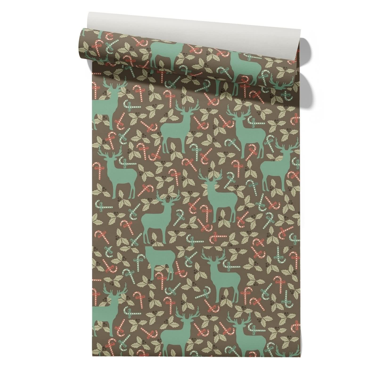 Cevan Style 7 Wallpaper Full Roll Heavy Duty Drawer Liner Elk Christmas Feature Mat Waterproof Decorative Wall Film 45X300cm