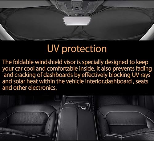 Miniatura 4 de Car Windshield Sun Shade for T*oyota Tacoma 2018+Supra 2018+ T100  Car Sun Visor for UV Rays and Sun Heat Protection Car Interior Accessories